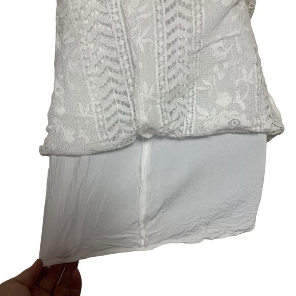 ASTR The Label White Lace Up Mini Dress Womens Size S - Picture 6 of 9